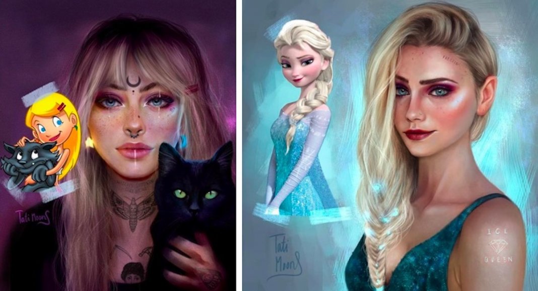 Artista retrata personagens de animação em fase adulta numa série de fantásticas ilustrações